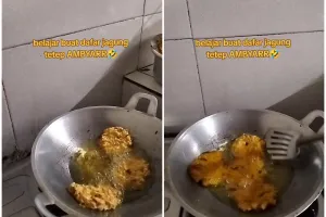 Momen kocak warganet belajar masak dadar jagung ini justru jadi ambyar, tapi endingnya bikin lega