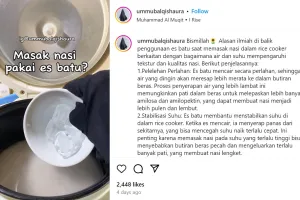 Tanpa ditambah minyak goreng, ini trik menanak nasi agar tak cepat kering dan berkerak di rice cooker