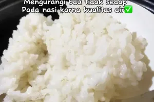 Tanpa ditambah minyak goreng, ini trik menanak nasi agar tak cepat kering dan berkerak di rice cooker