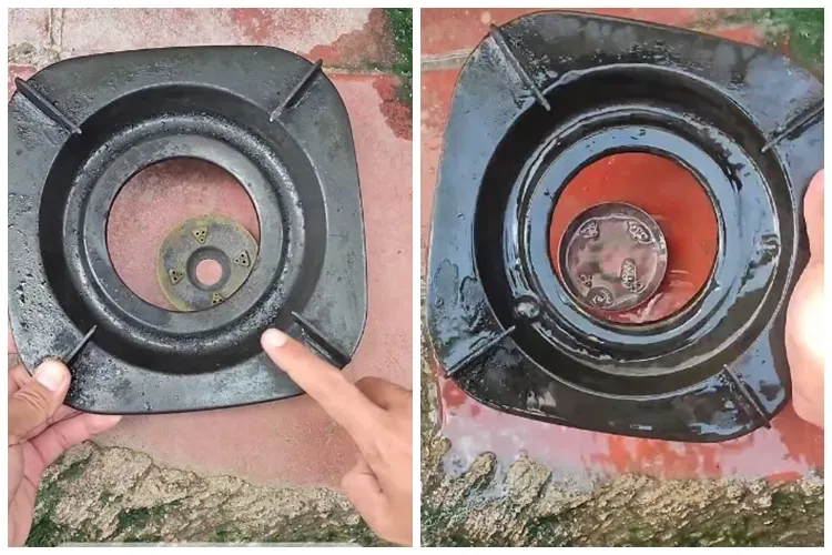 Tak direndam air panas, cara bapak-bapak usir noda kerak tungku kompor ini cuma tambah 1 bahan dapur