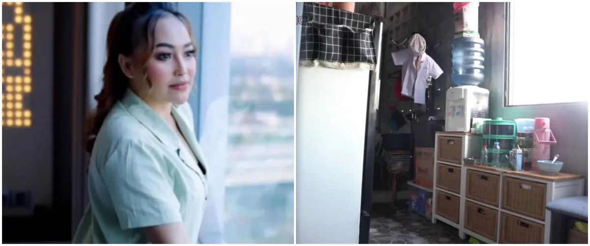 Punya rumah mewah di perkampungan, ini 11 potret balkon Mpok Alpa yang disulap jadi dapur mini