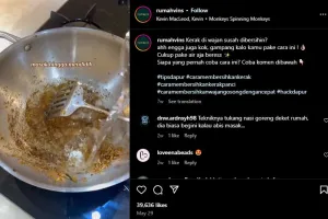 Cuma bermodal air, ini trik membersihkan nasi gosong dan berkerak di wajan stainless dalam 2 menit