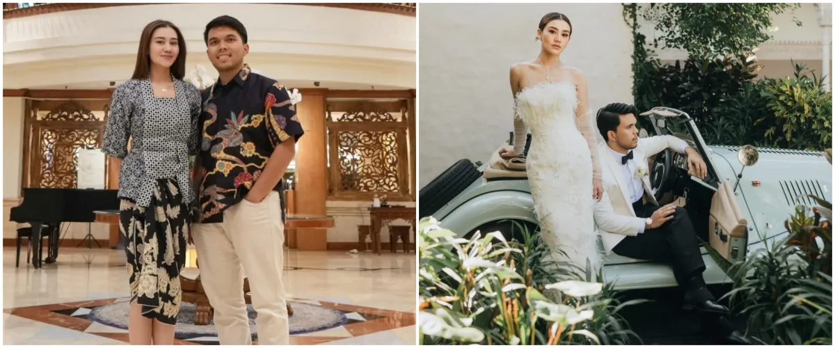 9 Pemotretan Aaliyah Massaid-Thariq Halilintar bertema retro glam, vibesnya bak pengantin Hollywood