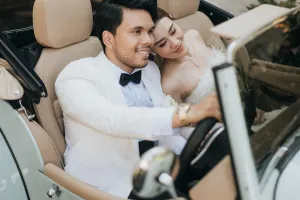 9 Pemotretan Aaliyah Massaid-Thariq Halilintar bertema retro glam, vibesnya bak pengantin Hollywood