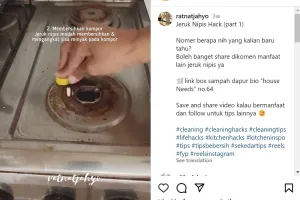 Bukan pakai sabun, ini trik bersihkan noda minyak membandel di kompor cuma dengan 1 jenis buah