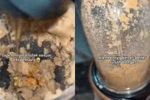 Emak-emak ini niat bikin selai kacang untuk MPASI, hasilnya kacau malah anak tak mau makan