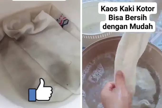 Tak perlu digosok sabun batang, ini cara cuci kaus kaki dekil agar bersih hanya pakai 3 bahan dapur