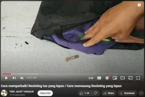 Tak perlu diganti baru, ini trik praktis memasang resleting lepas andalkan 1 alat dapur