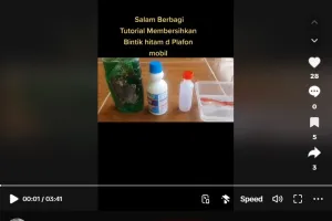 Bersih dalam sekali usap, ini cara hilangkan noda bintik hitam di plafon mobil pakai 2 bahan dapur