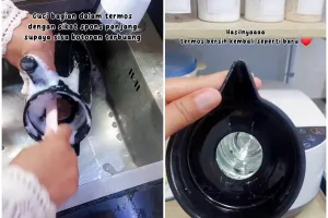 Cukup direndam, begini cara cuci termos yang penuh kerak hitam andalkan 1 bahan sederhana