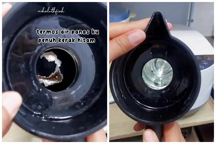 Cukup direndam, begini cara cuci termos yang penuh kerak hitam andalkan 1 bahan sederhana