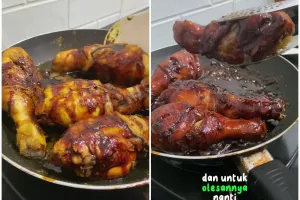 Tanpa alat panggang khusus, ini trik bikin ayam bakar praktis dan antigagal cuma pakai 1 adonan bumbu