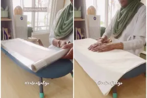 Pakai 1 alat dapur, emak-emak ini punya trik setrika baju agar cepat licin dan hemat tenaga