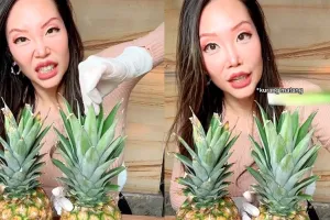 Bukan melihat warna kulitnya, ini trik mendeteksi nanas yang sudah matang cuma 1 langkah