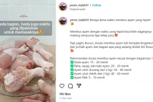 Stop asal rebus, proses memasak daging ayam ternyata punya durasi berbeda agar hasilnya pas dan lembut