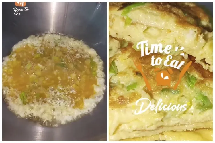 Trik menggoreng telur dadar ini bikin hasilnya lebih tebal dan lebar meski tanpa tepung