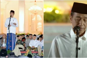 7 Momen Jokowi mewek saat zikir kebangsaan di Istana Merdeka, minta maaf ke rakyat akui banyak salah