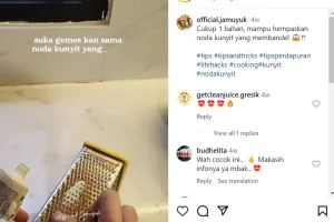 Sering memarut kunyit? Ini trik ampuh menghilangkan kerak kunyit membandel di parutan pakai 1 bahan