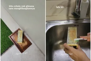Sering memarut kunyit? Ini trik ampuh menghilangkan kerak kunyit membandel di parutan pakai 1 bahan