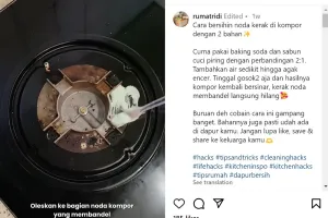Cara membersihkan kerak kompor cuma andalkan 2 bahan dapur ini ampuh bikin kinclong