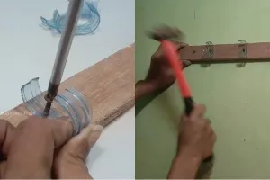 Nggak perlu beli, intip trik pria bikin gantungan baju kokoh dan kece modal 1 sampah dapur