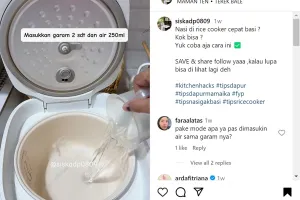 Jadi penyebab nasi cepat basi, ini trik bersihkan panci rice cooker agar steril pakai 1 bumbu dapur