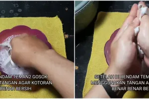 Tanpa disikat, ini cara cuci tali sepatu dekil dan kusam agar putih lagi pakai tambahan 1 bahan dapur