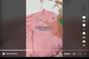 Bukan direndam air panas, ini cara hilangkan noda minyak di baju cukup pakai 2 bahan dapur
