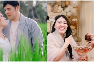9 Momen akikah anak pertama Via Vallen dan Chevra Yolandi, paras sang putra tak lagi disembunyikan