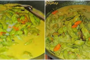 Trik masak lodeh sayur koro agar warnanya tetap hijau cerah, empuk, dan tak pahit