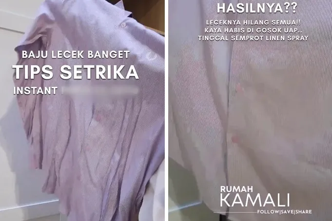Tak perlu capek-capek gosok pakai setrika, ini trik merapikan baju kusut cuma dengan 1 bahan dapur