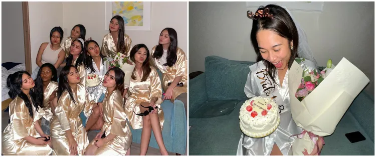 9 Potret bridal shower Azizah viral seiring isu selingkuh, tulisan 'Azizah Jgn Selingkuh' jadi sorotan