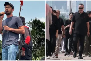 Kawal putusan MK, begini momen 9 seleb ikut aksi di depan gedung DPR