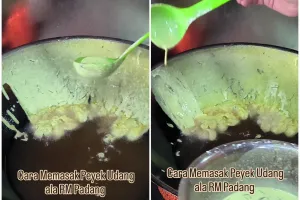 Bukan pakai minyak banyak, ini trik goreng peyek udang ala RM Padang agar hasilnya tipis dan lebar