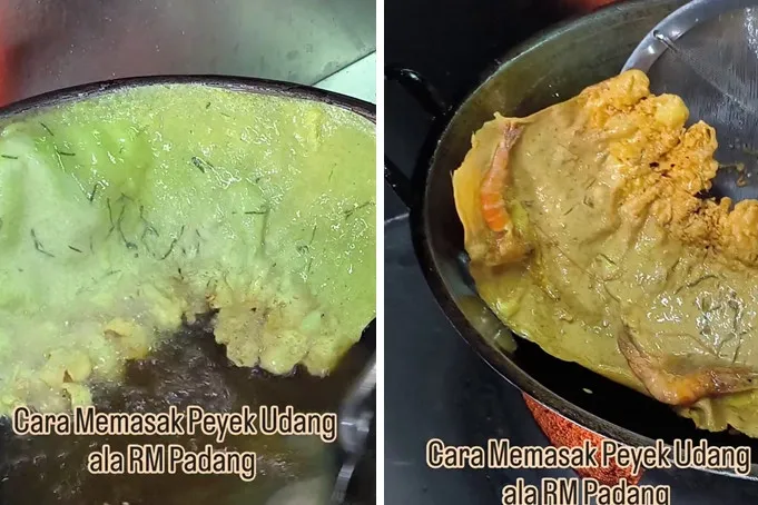 Bukan pakai minyak banyak, ini trik goreng peyek udang ala RM Padang agar hasilnya tipis dan lebar