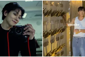 Bikin gebrakan bergaya lokal, intip 9 potret Ji Chang-wook jalan-jalan pakai kaus kutang di Jakarta