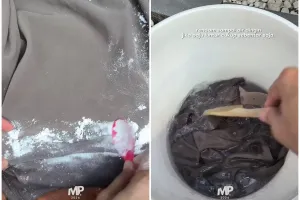 Kerap membekas, trik bersihkan noda minyak dan keringat di jilbab ini auto kinclong pakai 1 bahan kue
