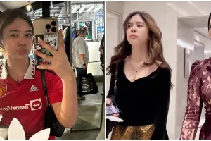 7 Momen Safeea kondangan bareng Mulan Jameela, penampilan feminin dan tinggi badannya tuai pujian