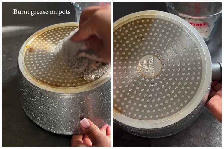 Tak perlu sabun cuci piring, cara bersihkan pantat wajan gosong ini auto kinclong pakai 1 ampas dapur