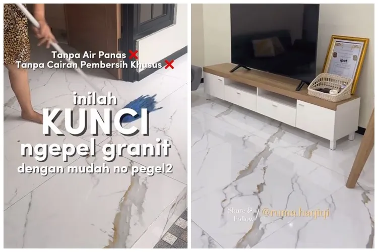 Tak perlu campuran air panas, ini trik mengepel lantai agar semakin kesat dan tak ada genangan