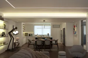 Mengusung konsep open space, 10 potret ruang tengah Aura Kasih ada pintu kamuflase