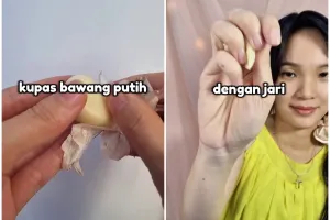 Cara gampang pisahkan kuning dan putih telur cuma pakai tangan kosong