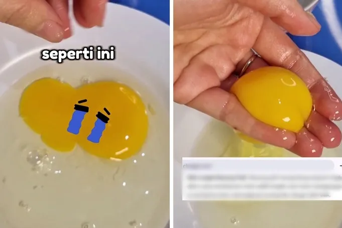 Cara gampang pisahkan kuning dan putih telur cuma pakai tangan kosong