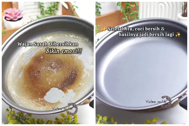 Wajan gosong berkerak sulit dibersihkan? Ini trik basmi nodanya tanpa bikin lecet pakai 1 bahan dapur