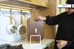 9 Cara Tasyi Athasyia menata alat masak di dapur baru, tampak rapi di rak canggih serba otomatis