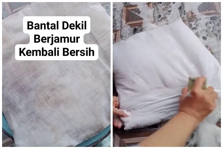 Tanpa campuran pemutih, begini cara cuci bantal dekil dan jamuran cuma pakai 3 bahan dapur