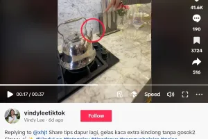 Trik mengubah gelas buram supaya lebih bening bak di restoran, cuma pakai 1 alat dapur ini