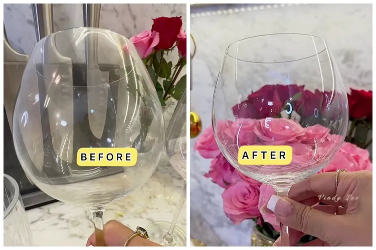 Trik mengubah gelas buram supaya lebih bening bak di restoran, cuma pakai 1 alat dapur ini