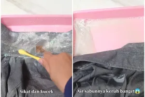 Cara menghilangkan noda keringat di kerah baju ini bikin warna tak luntur, cukup pakai 2 bahan dapur