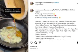 Tak perlu wajan khusus, ini trik goreng telur dadar agar hasilnya lebih tebal dan padat